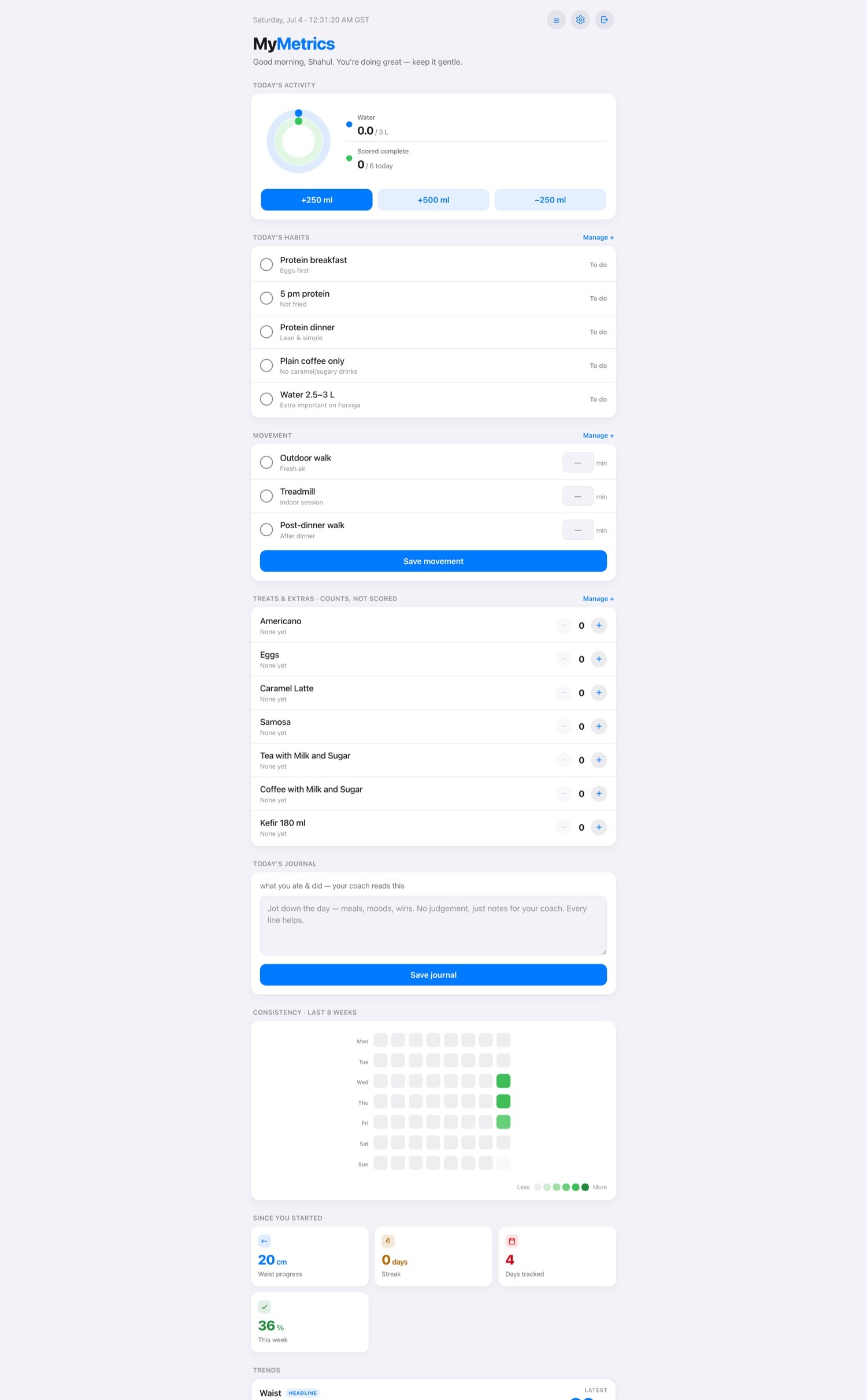 MyMetrics — screenshot