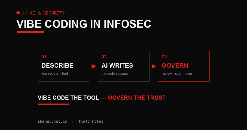 Vibe coding in infosec: describe, AI writes, govern